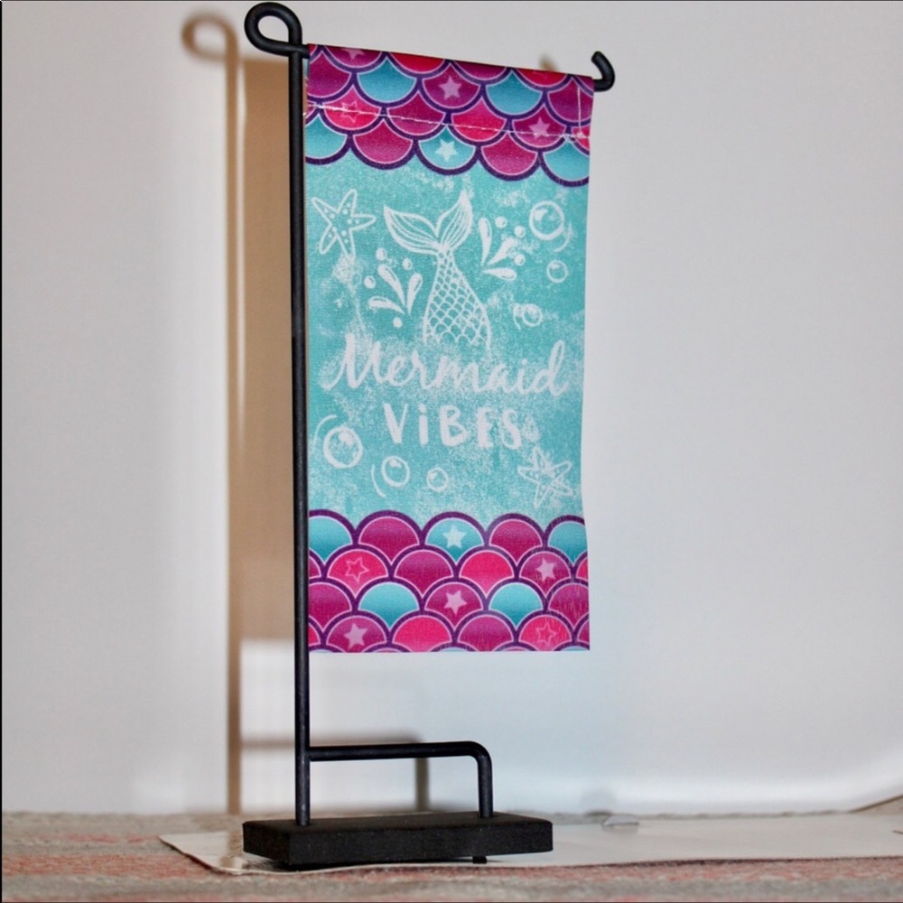MERMAID VIBES DESKTOP GARDEN FLAG NWT